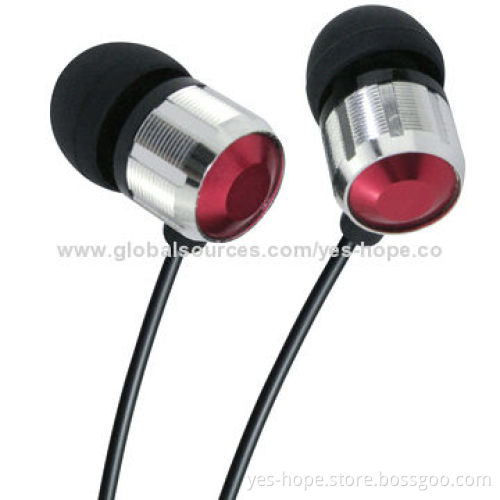 Hi-Fi Noise Cancelling Metal Earphones for MP3/4 Players, 20Hz to 20kHz Frequency Response